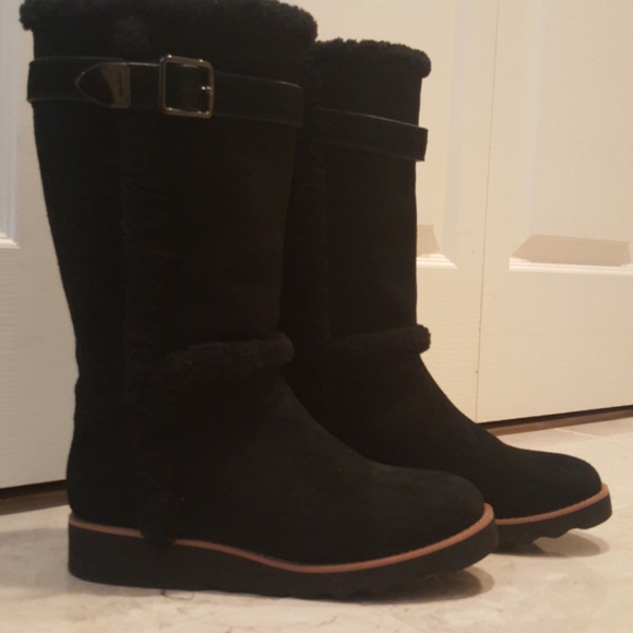 EUC Coach Belmont black suede boots - Picture 4 of 9
